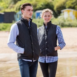 Plain Gilet Diamond Quilted Front Row N/A GSM